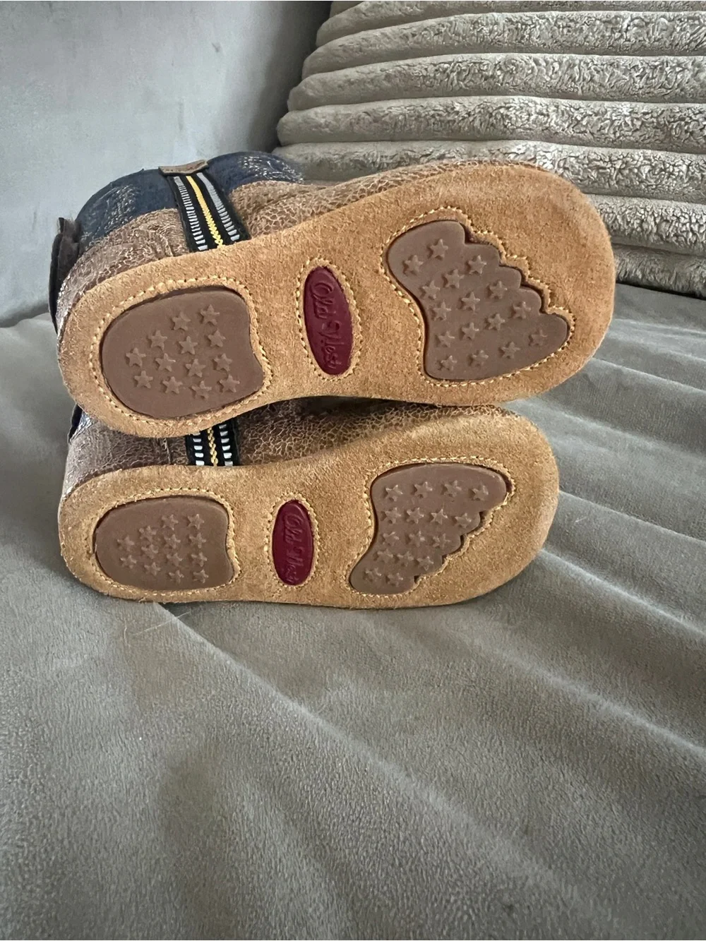 Old West Navy and Brown Kids Western Boot